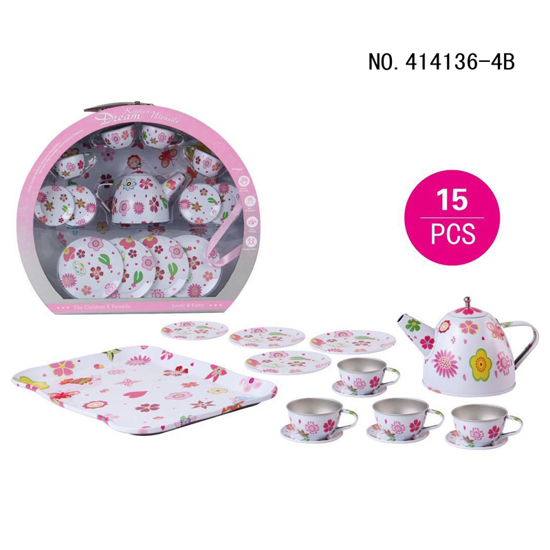 METAL TEA CUP SET,4 ASST