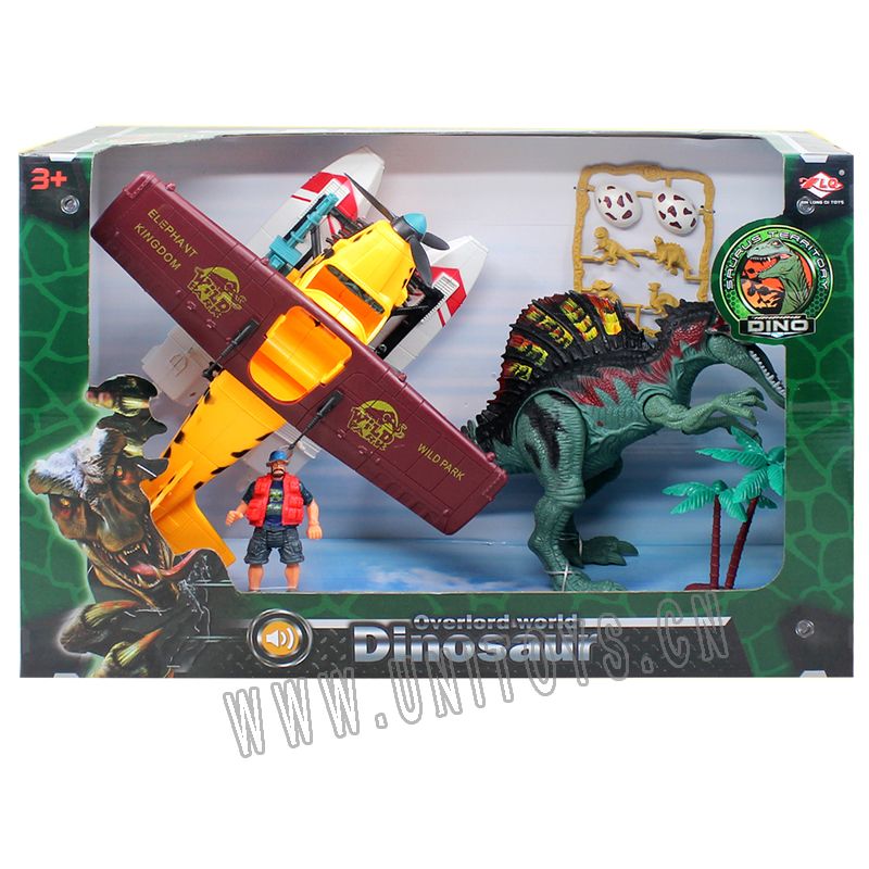 FREE WEEL PLANE+DINASOUR SET,W/MUSIC
