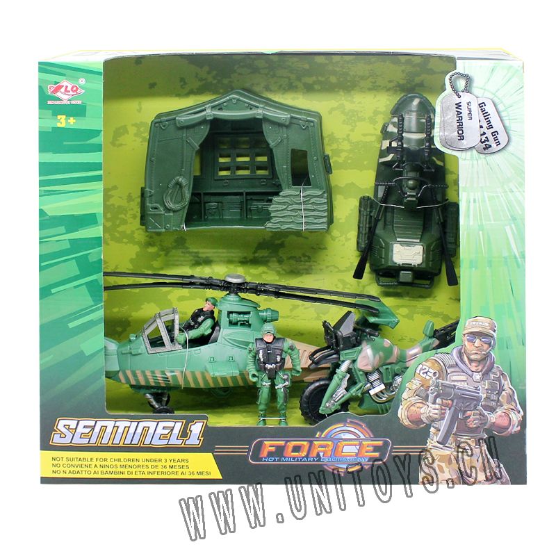 FREE WEEL MOTORCYCLE+HELICOPTER SET