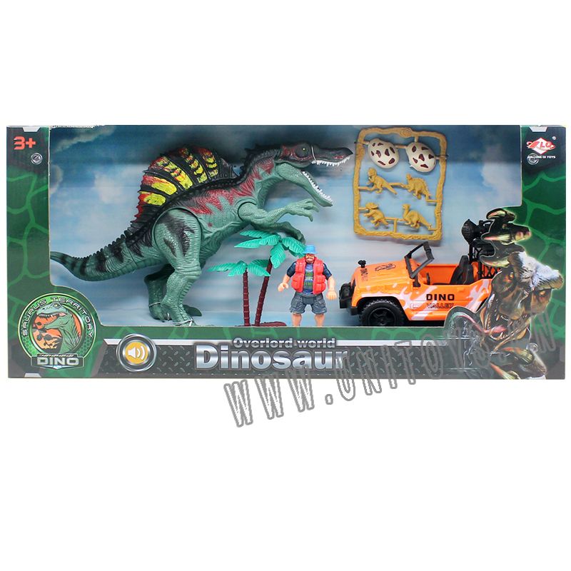 FREE WEEL CAR+DINASOUR SET,W/MUSIC