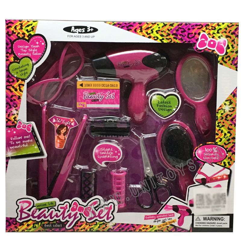 BEAUTY SET,W/LIGHT,W/BUTTON BATTERY