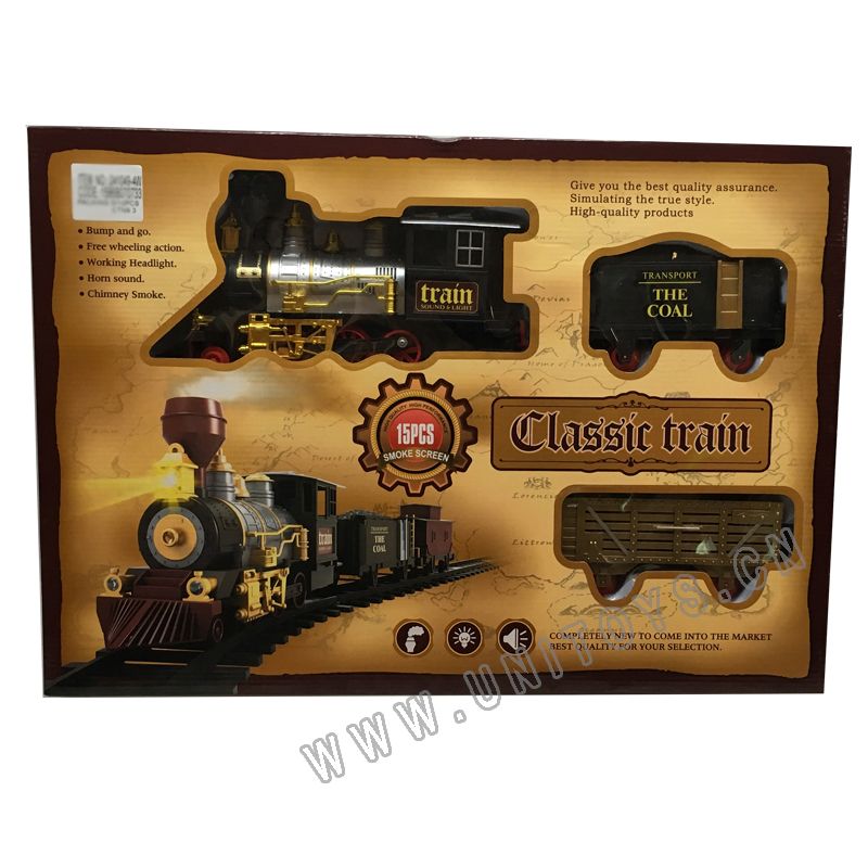 B/O TRAIN,W/LIGHT & SOUND,W,SMOKESCREEN,4 ASST