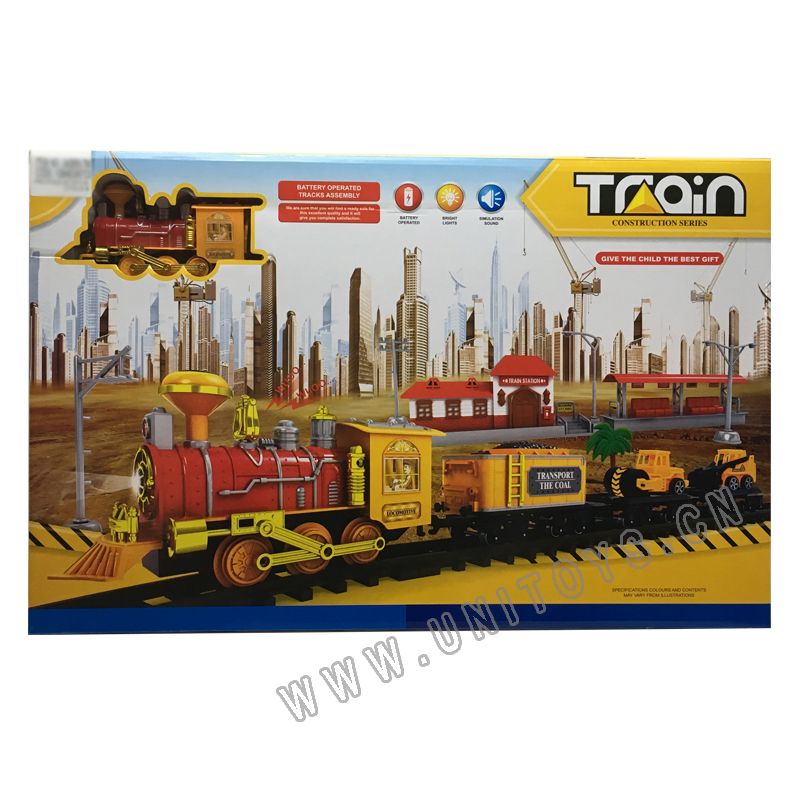 B/O RAILWAY SET,W/LIGHT&MUSIC&SMOKE,4 ASST