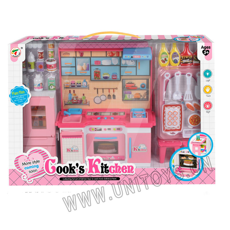 KITCHEN WARE SET,W/LIGHT,W/BUTTIN BATTERY