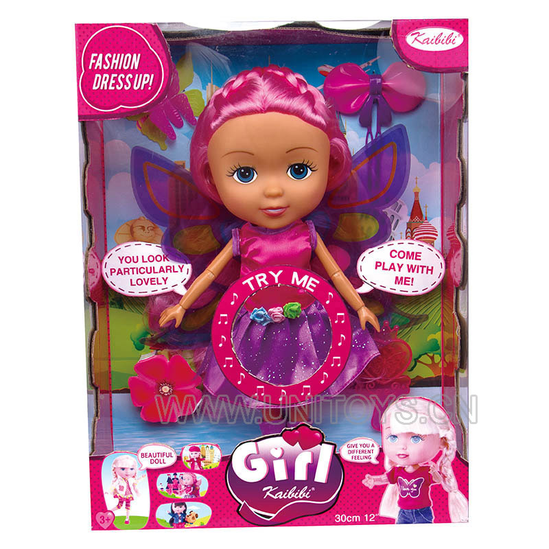 12"FASHION GIRL SET，W/MUSIC,W/BUTTON BATTERY