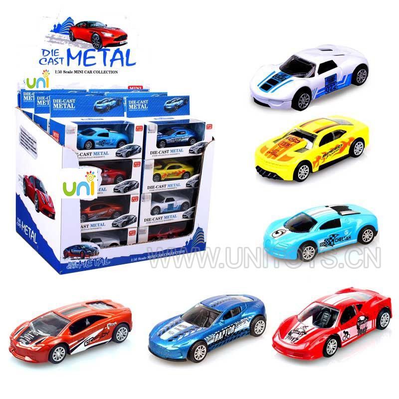 1:36 F/W METAL CAR SET,24 PCS/BOX,6 ASST
