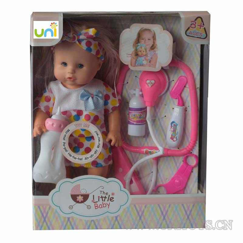 12''GIRL DOLL SET,W/IC &BUTTON BATTERY