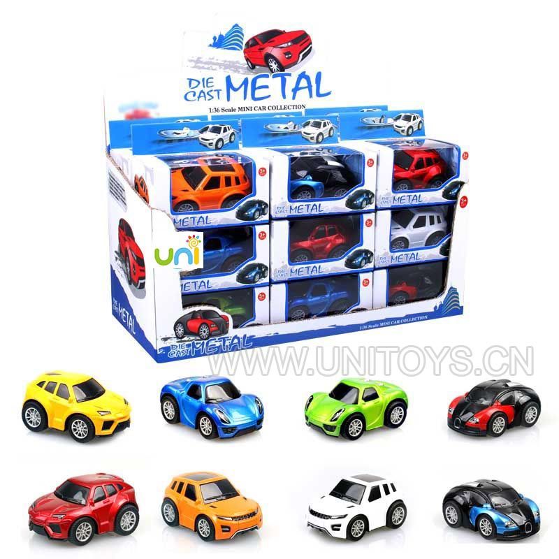 1:36 F/W METAL CAR SET,18 PCS/BOX,4 ASST