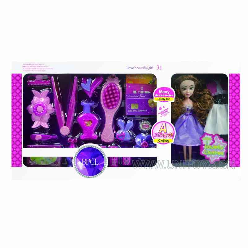 BEAUTY SET,W/LIGHT,W/BUTTON BATTERY