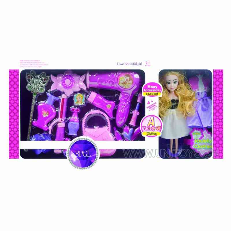 B/0 BEAUTY SET,W/LIGHT&BUTTON BATTERY