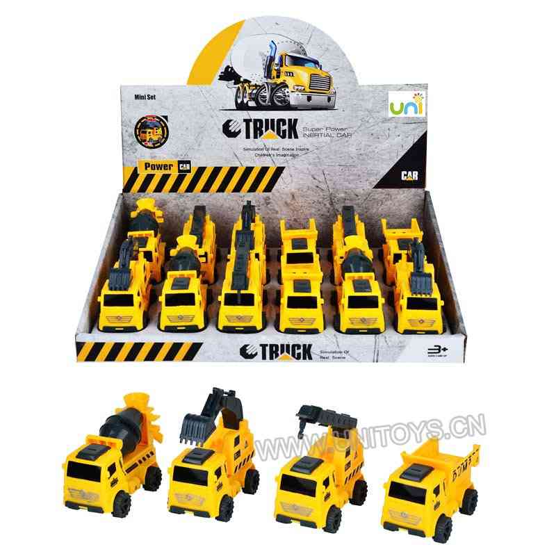 F/P GORBAGE TRUCK SET,4 ASST(12PCS)
