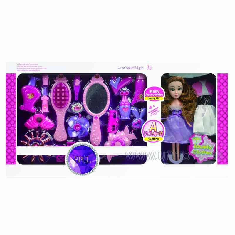 BEAUTY SET,W/LIGHT,W/BUTTON BATTERY