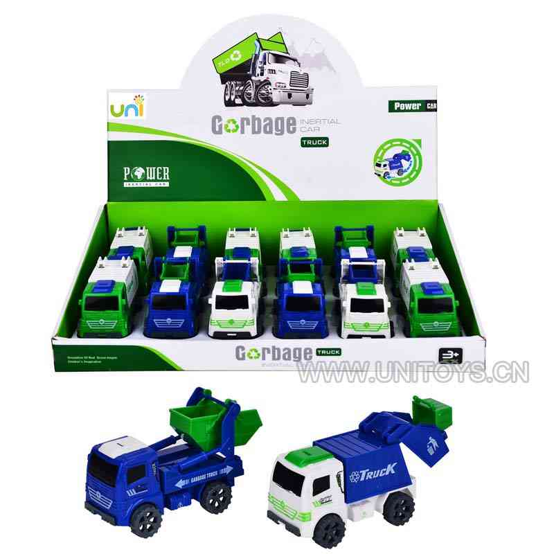 F/P GORBAGE TRUCK SET,4 ASST(12PCS)
