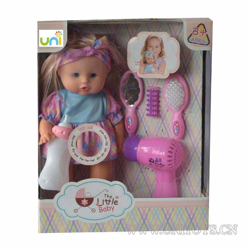 12''GIRL DOLL SET,W/IC &BUTTON BATTERY