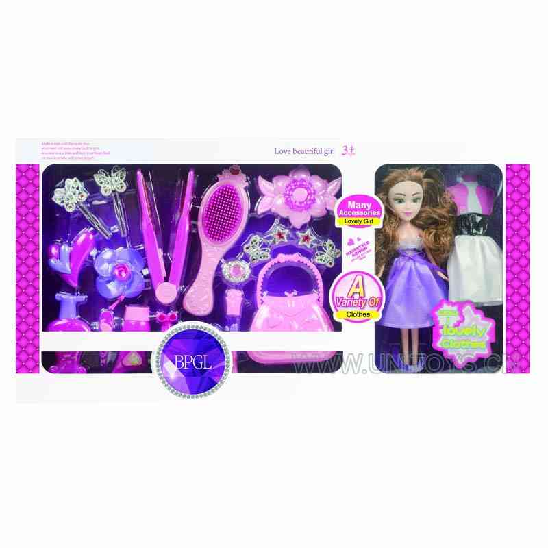 BEAUTY SET,W/LIGHT,W/BUTTON BATTERY