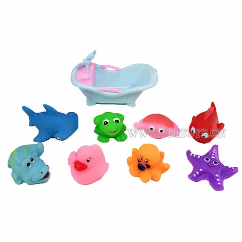 SQUEAK BATH TOY SET(9PCS)