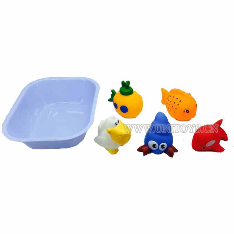 SQUEAK BATH TOY SET(6PCS)