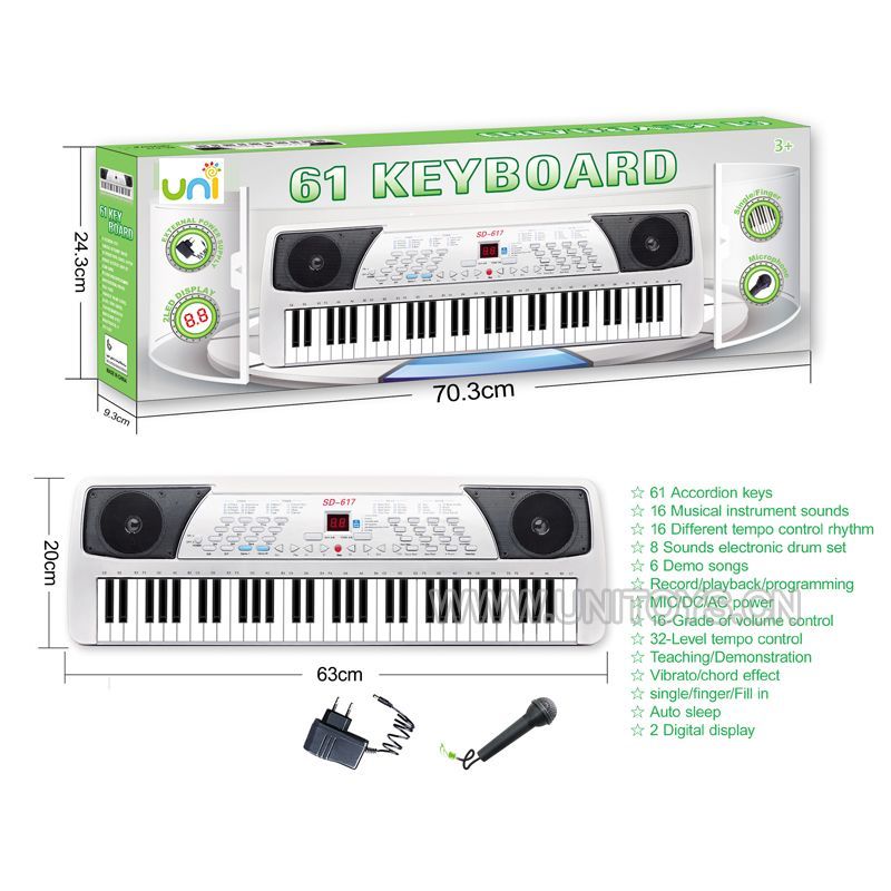 B/O ELECTRIC KEYBOARD SET，W/CHARGER&MICROPHONE