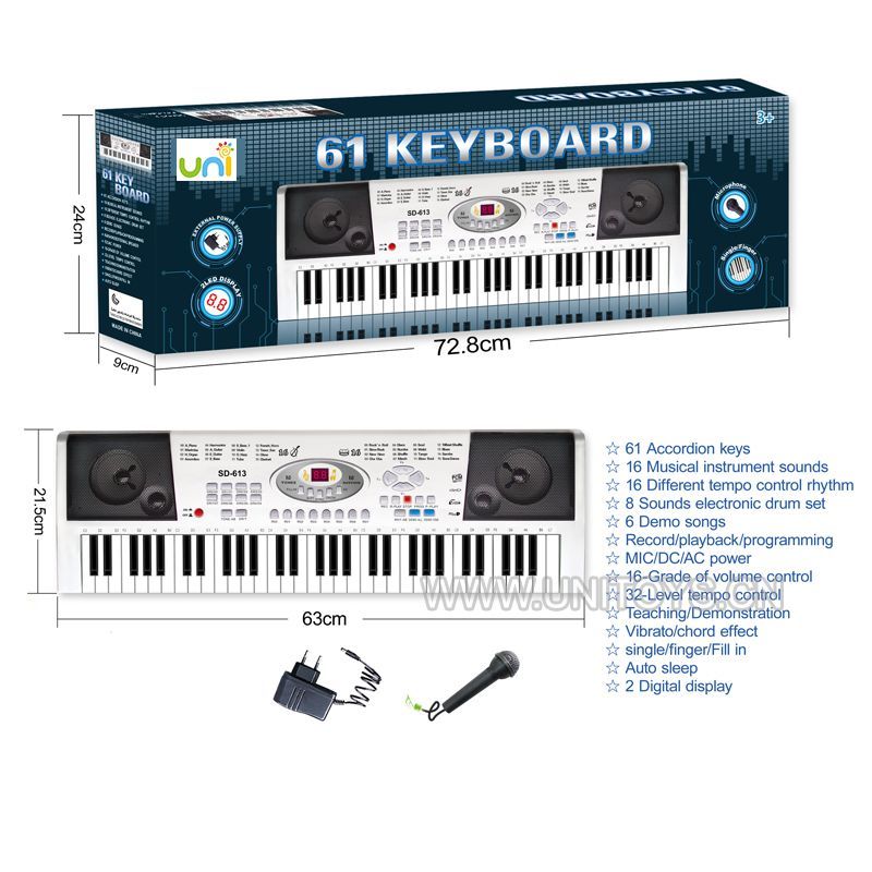 B/O ELECTRIC KEYBOARD SET，W/CHARGER&MICROPHONE