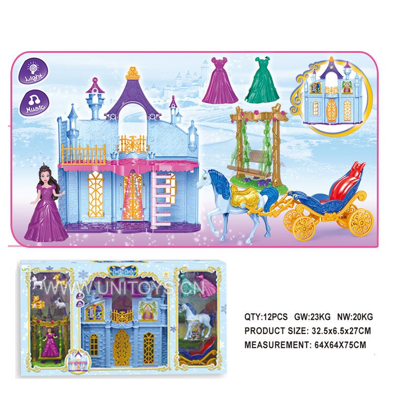 HOUSE SET,W/MUSIC&LIGHT,W/BUTTON BATTERY